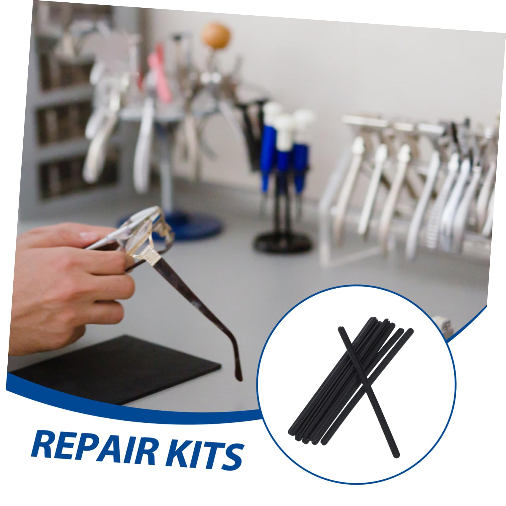 COLLBATH 5 Pairs Eyeglass Holder Black Ear Grips for Glasses Silicone Glasses Ear Grip Glasses Temple Tips