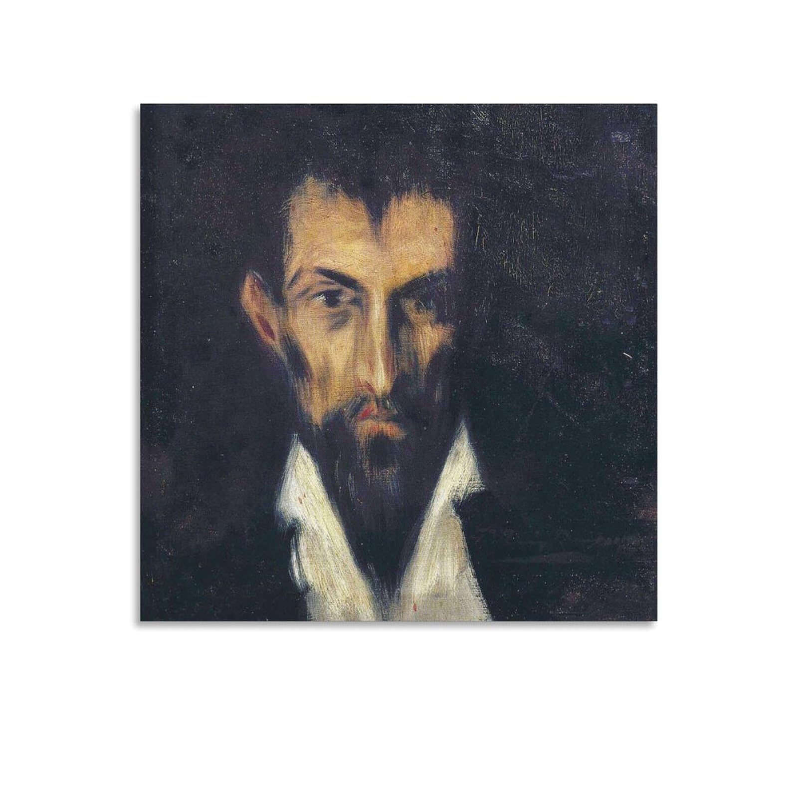 LZTEN Pablo Prints Picasso Head of A Man in El Greco Style 1899 Prints Posters Canvas Wall Art Oil Paintings Deco Unframed 12x12inch