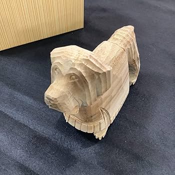 Amazon.co.jp: 木彫り土佐犬土佐闘犬一刀彫彫刻お土産高知桂浜
