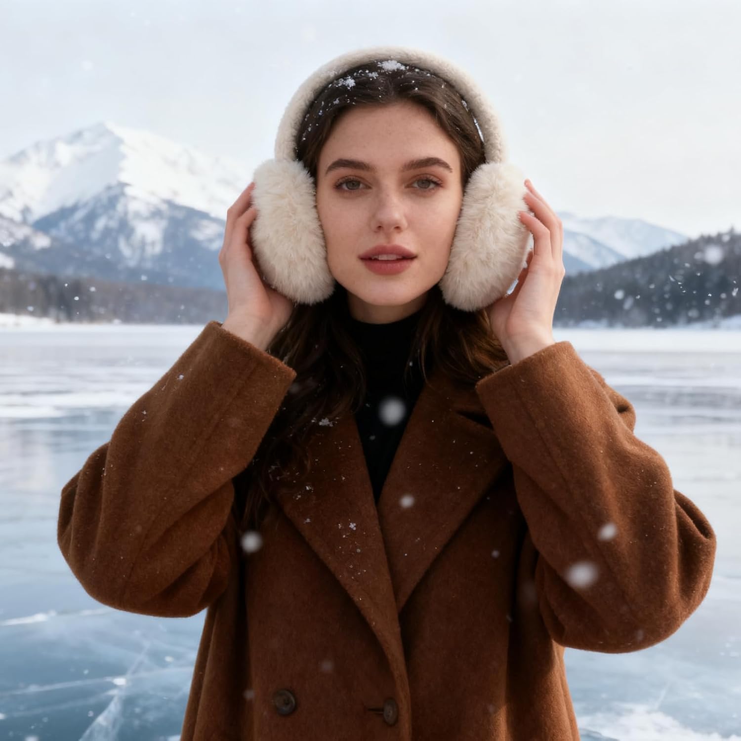 Ear Muffs for Winter Women Adjustable Faux Fur Earmuffs -Ear Warmer Headband for Women & Men