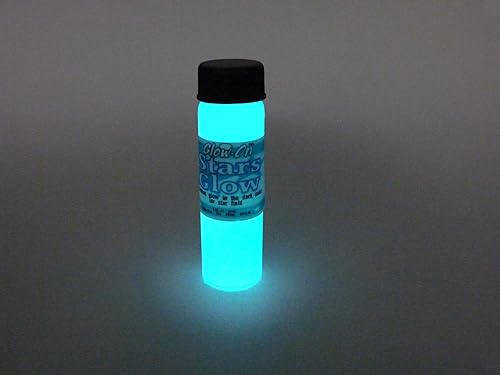 Miniatura 2 de Pintura Stars-Glow para techos, color blanco y brillo aguamarina, a base de agua, para una habitación grande. Vial de tamaño económico de 0.6 fl oz.
