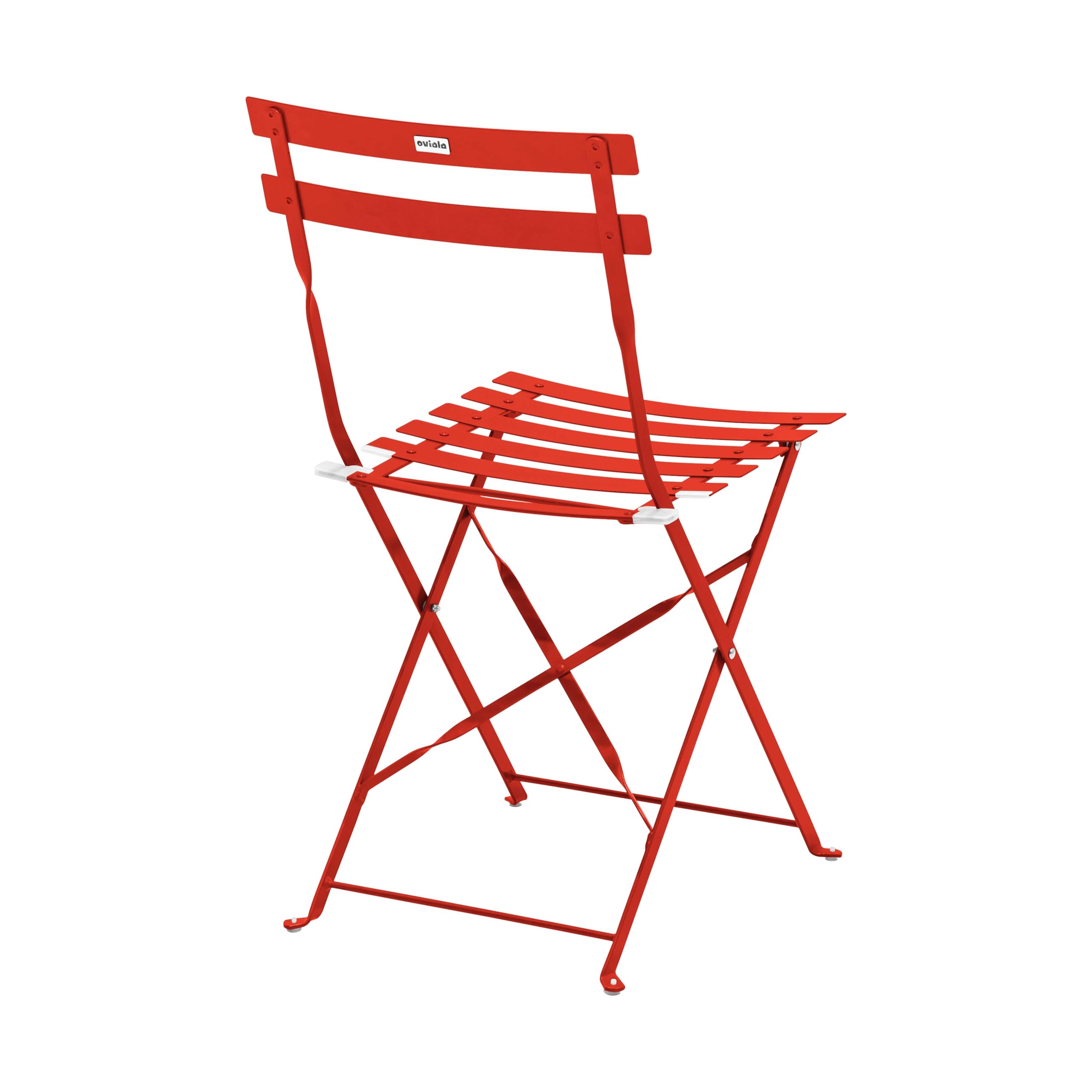 Oviala Klappstühle, Stahl, Rot, 2 Stück