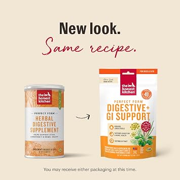 The Honest Kitchen Human Grade Perfect Form Herbal Digestive Supplement for Dogs & Cats, 3.2 Ounces