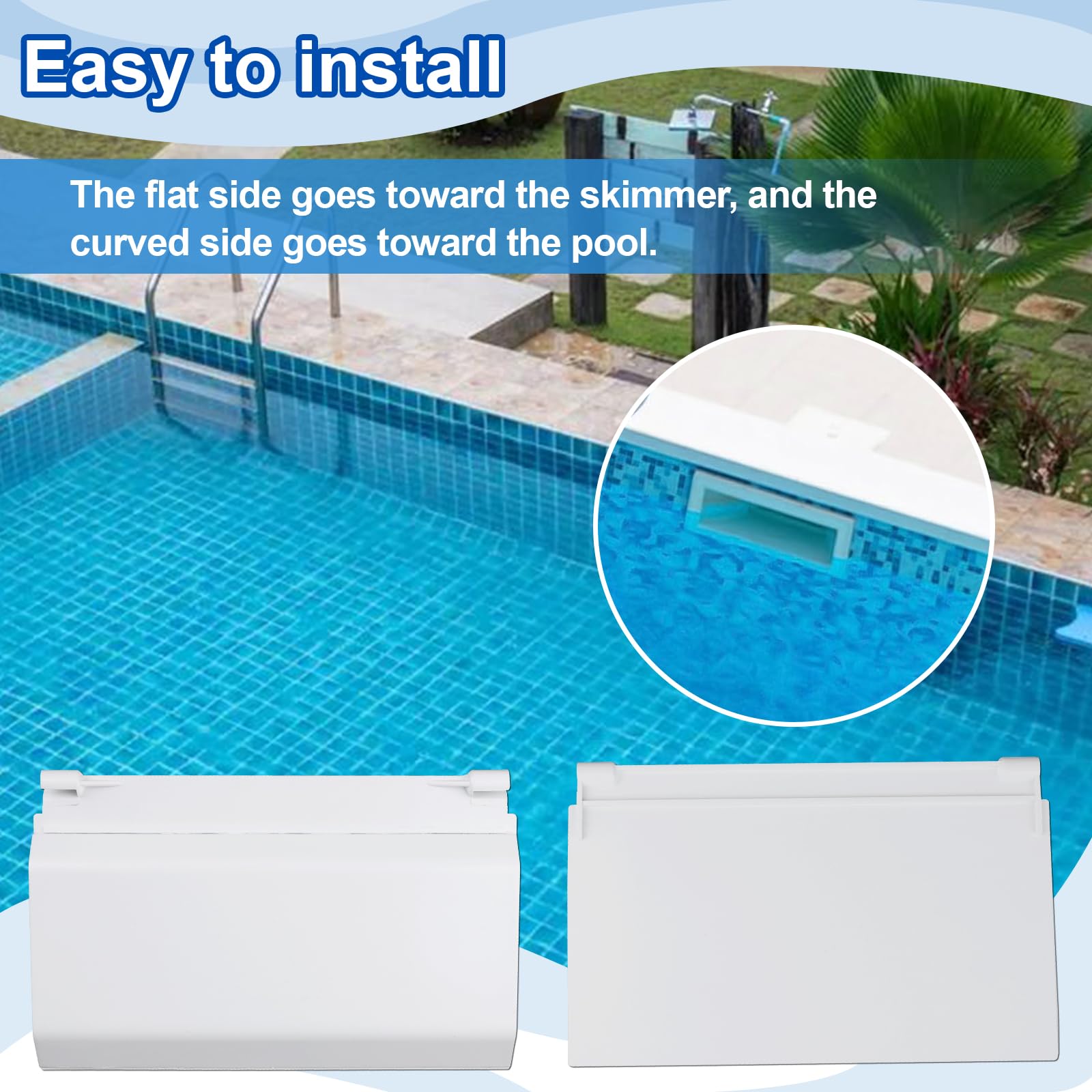 Fuoequl Skimmer 85001500 - Solapa para puerta Pentair Admiral Skimmer modelos S15 S20