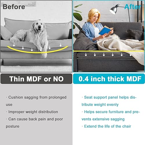 Miniatura 6 de VERONLY Soportes de sofá para cojines caídos, tablero de soporte de cojín para asiento caído, piezas de repuesto de sofá que se adaptan a la mayoría