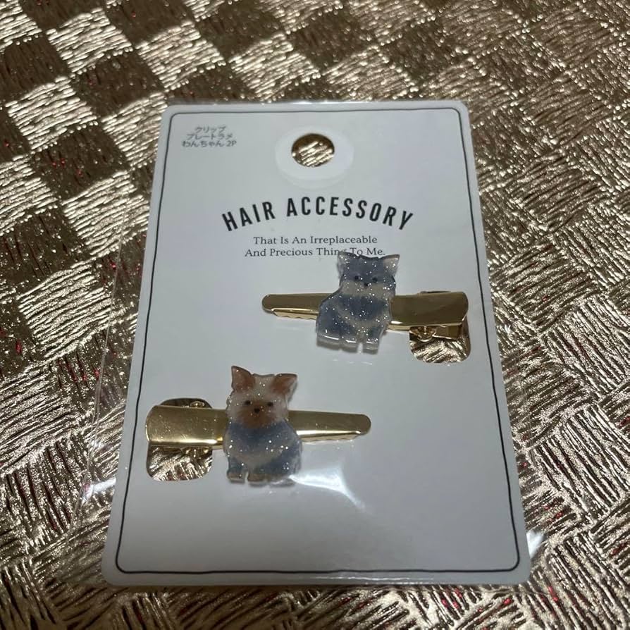 Amazon | ヘアクリップ ラメわんちゃん 2個入り4種セット セリア