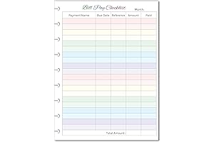 Finances Planner Bundle: Premium Monthly Budget Forms and Bill Pay Checklist for 9-Disc Medium Planners