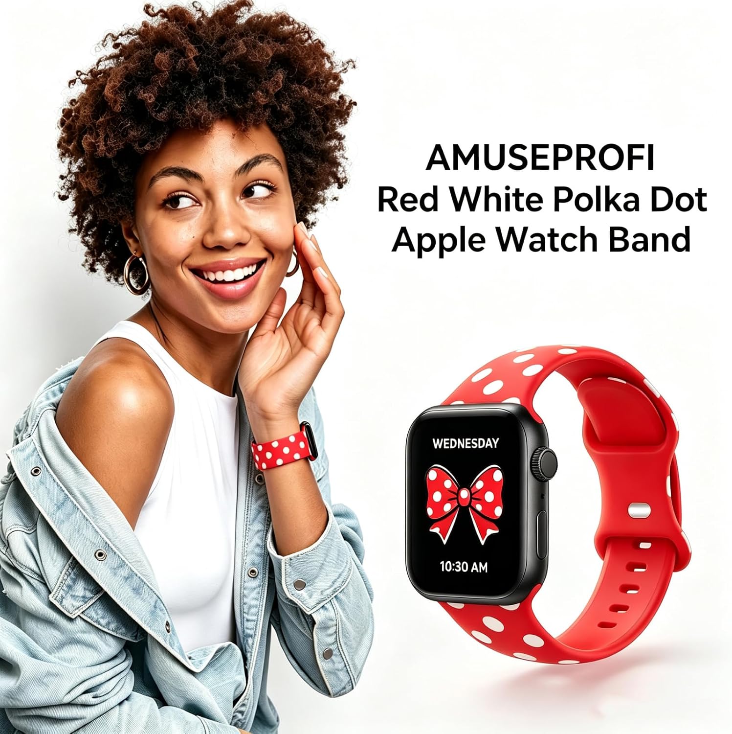 Compatible 38mm Apple Watch Bands for Women 40mm 41mm 42mm 44mm 45mm, iWatch Bands for Women Strap Wristbands Women Polka Dot Apple Watch Band Compatible Apple Watch Series Ultra 8 7 6 5 4 3 2 1 SE image 3