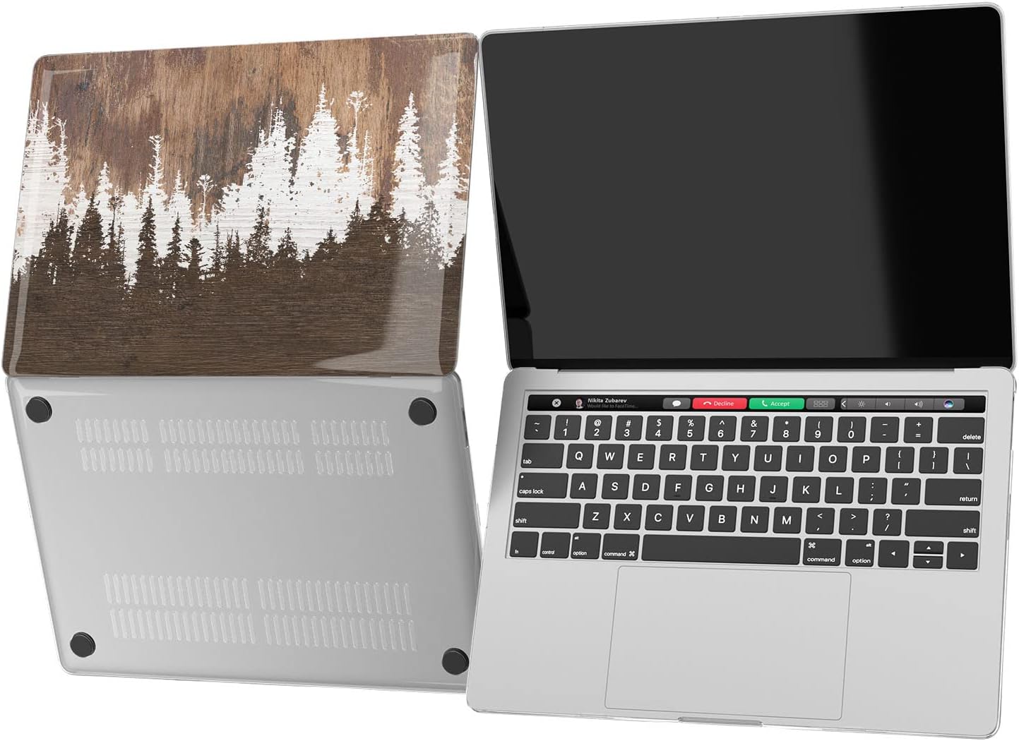 Hard Case Compatible with MacBook Air 13 15 inch Pro 16 14 M5 M4 M3 M2 M1 2026 2025 2024 2022 2020 Texture Nature for Men Laptop Protective Glossy Landscape Forest Retina Cover Wood Grain