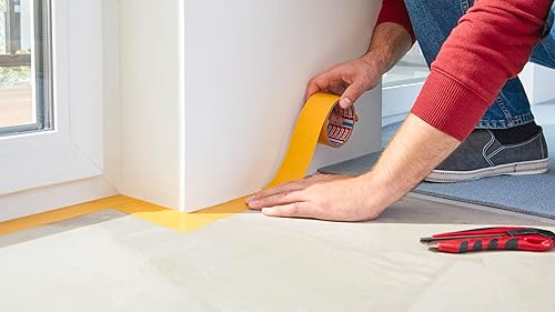 Miniatura 5 de tesa Cinta adhesiva extra fuerte para suelo de doble cara para colocar alfombras y suelos de PVC - Adhesivo de doble cara - 82.0 ft x 1.969 in