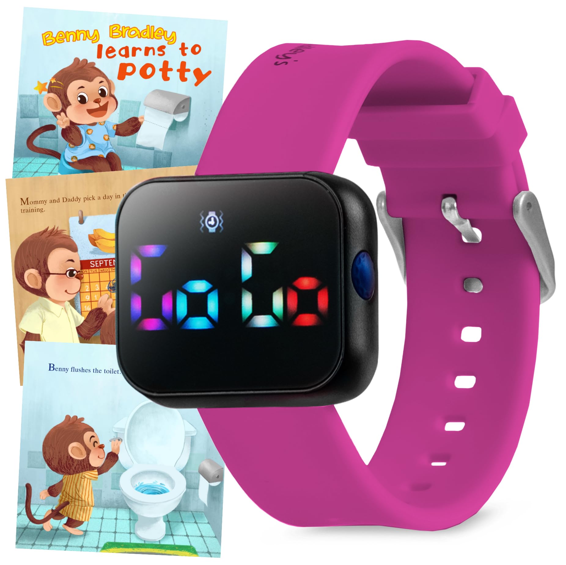 Potty Training Watch for Kids V2 – A Water Resistant Toilet Reminder Device for Boys & Girls to Train Your Toddler with Fun/Musical & Vibration