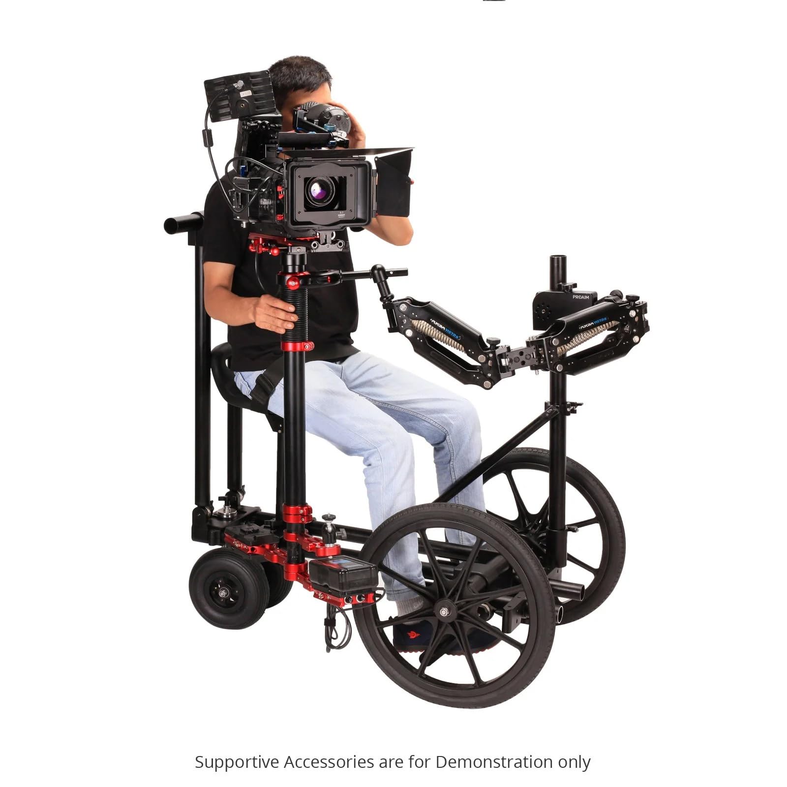 Zestaw PROAIM Hard Mount do ramienia stabilizatora na Speed Rail/Mitchell | Mocowanie ramienia stabilizatora do rur 38 mm i 42–50 mm z pokrętłem poziomującym, mocowaniem Mitchell i kluczem montażowym.