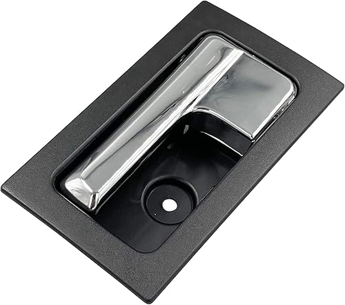 Manija interior del lado del conductor de la puerta izquierda negra con cromo para Ford Pickup f150 2009-2014