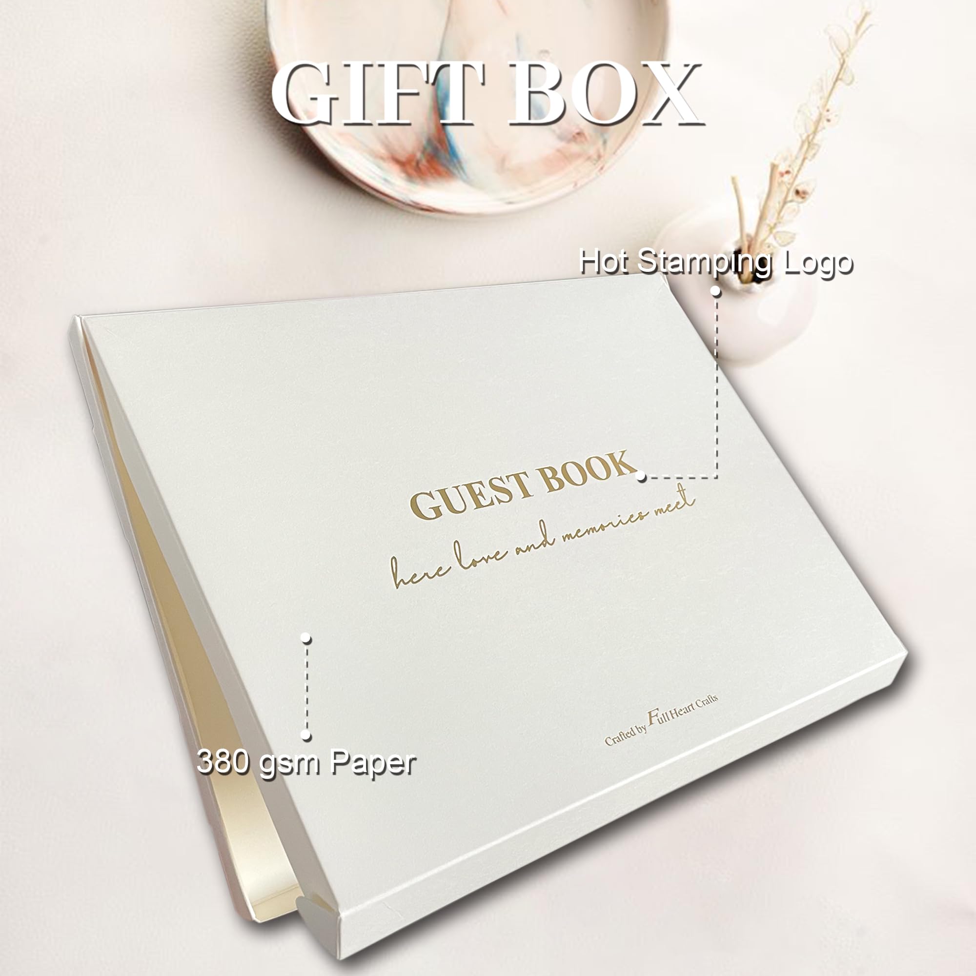 Gästebuch zur Hochzeit, 100 Seiten, Gästebuch für Hochzeitsgeschenke (A-Salbeigrün)