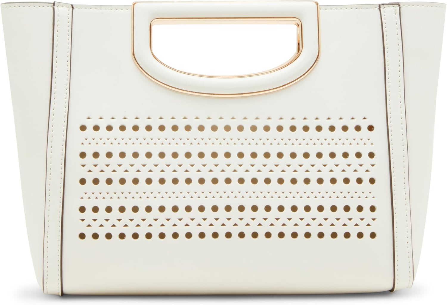 Anne Klein womens Anne Klein Perforated Cut Out Handle Satchel