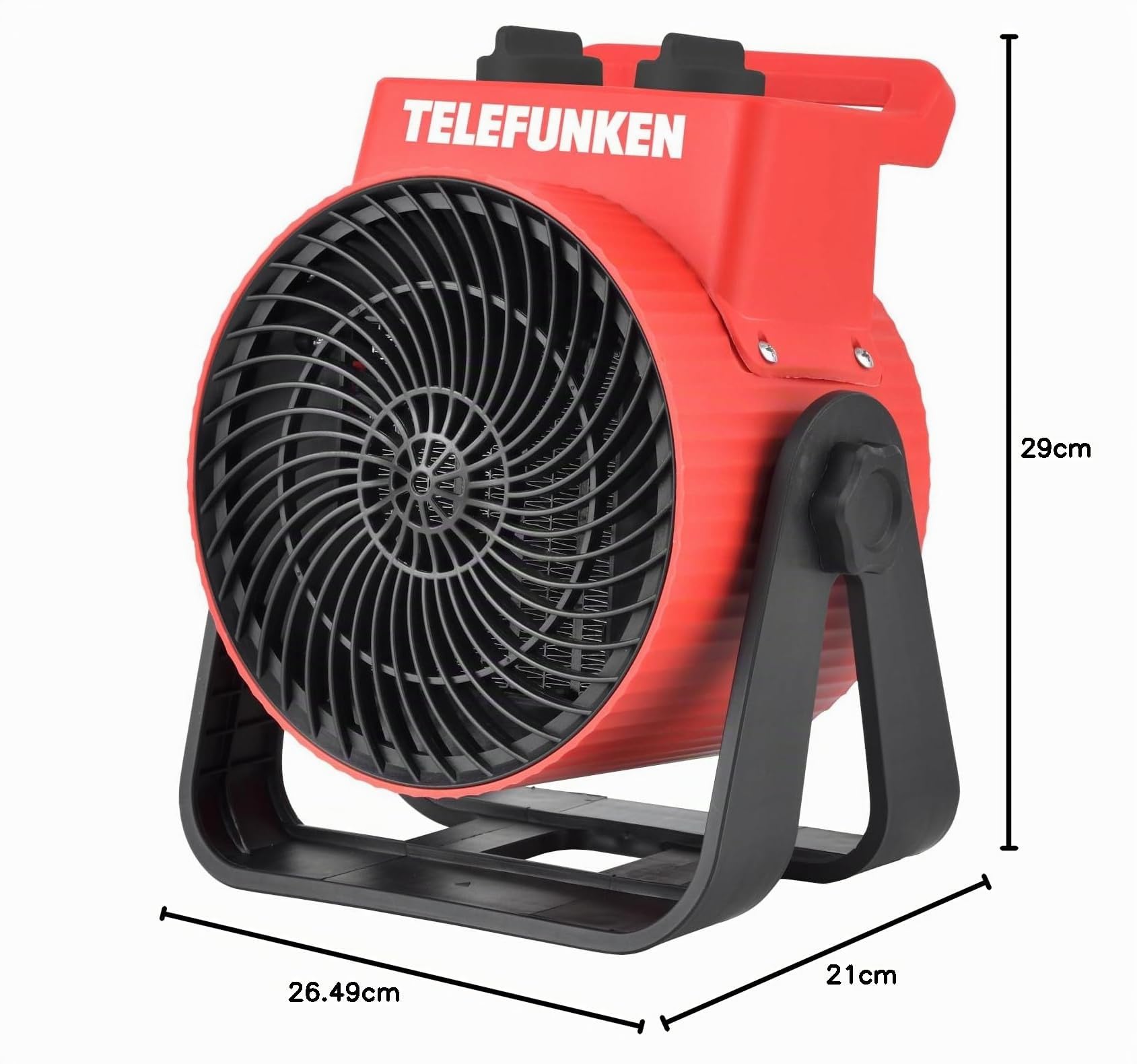 TELEFUNKEN Bauheizer Industrie Heizer Keramikheizer Heizgebläse elektrischer Heizlüfter Heizstrahler elektrisch Heizkanone Elektro Heizer Heizstrahler elektrisch | THL-2kW