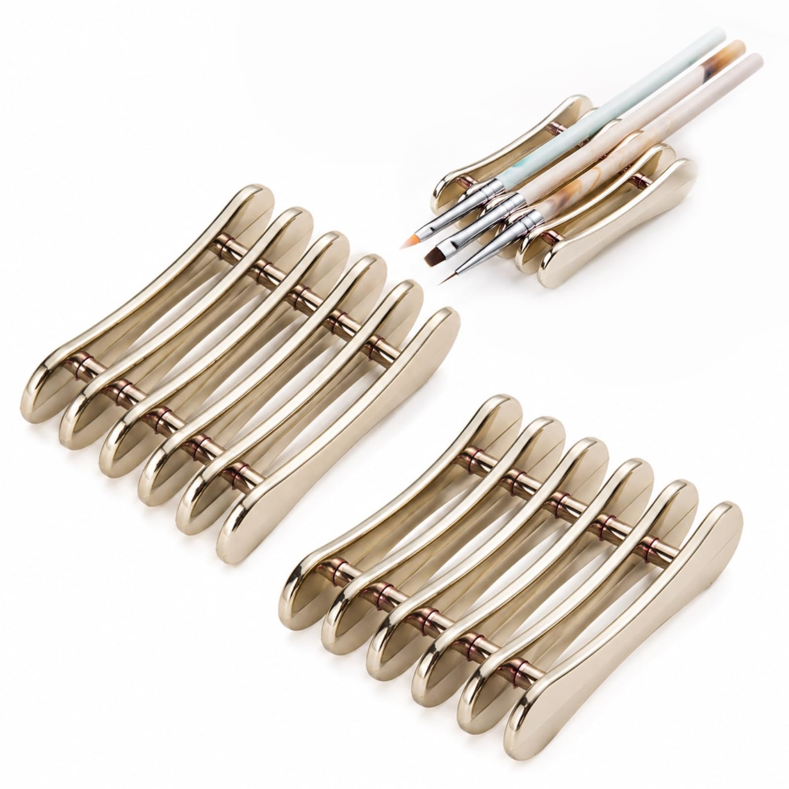 GengHeXIN 2Pack 5-Slot Nail Art Pen Holder Stand Manicure Brush Organizer