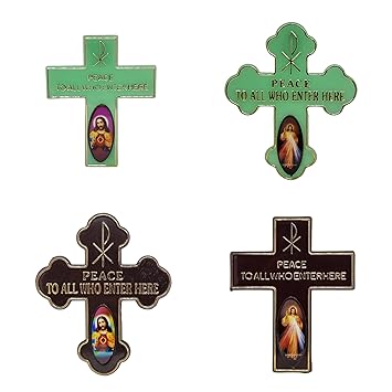 Blessings Set of 4 Christianity Plastic Door Stickers A