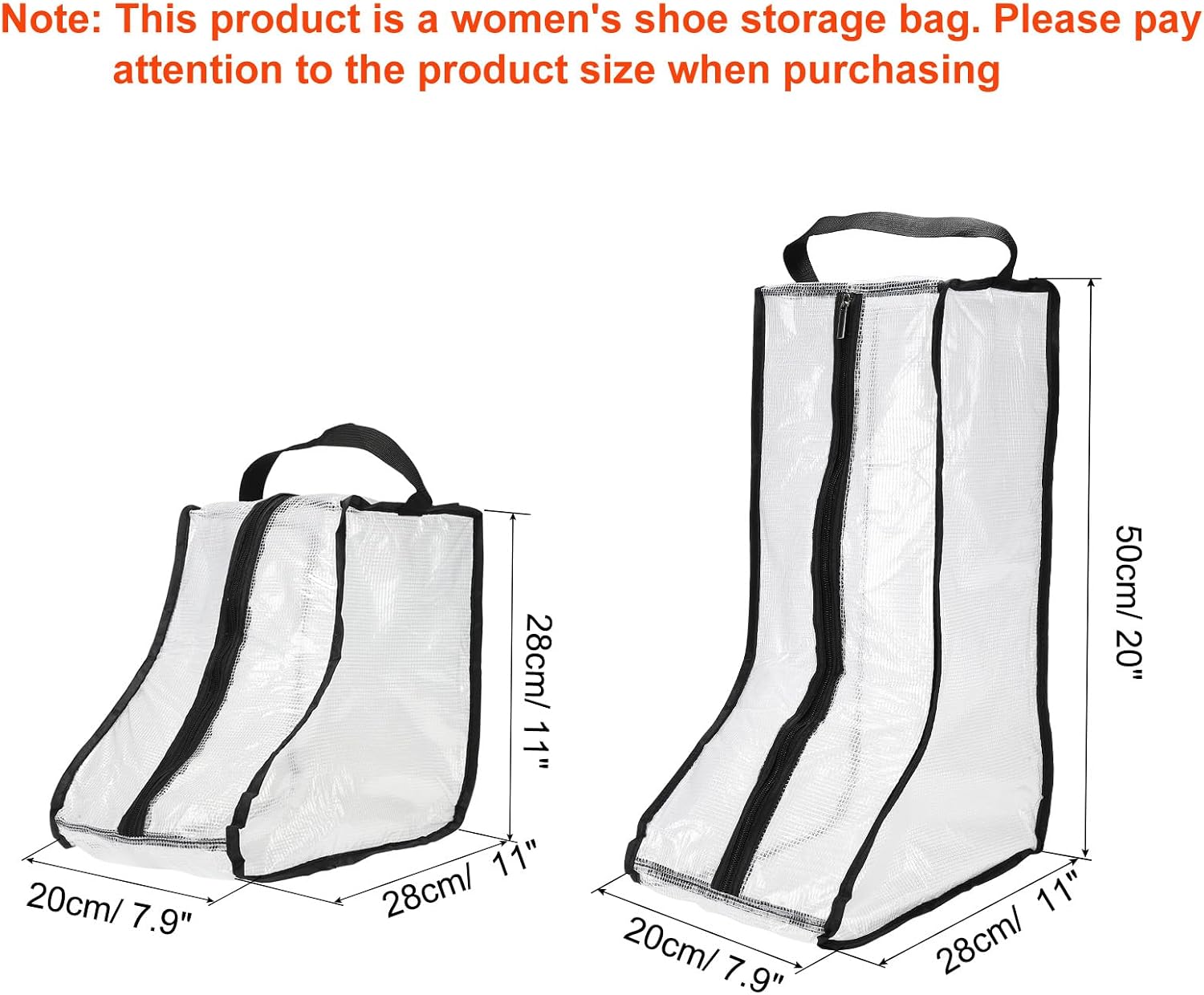 PATIKIL Boots Storage Bags, 4 Pack Waterproof Tall/Short Boot Carry Bag Boots Organizer Protector Bag for Travel Daily Use, Black