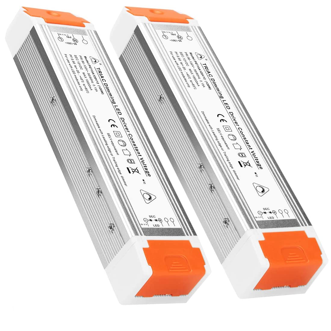 LED Dimmable Driver 120W 12V Quiet Operation Universal Regulated 12V DC Dimmable Power Supply Low Voltage Transformer for Constant LED Strip Lights 2