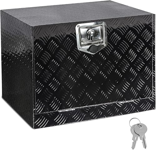 Caja de herramientas para camión de 24 pulgadas, caja de herramientas de remolque resistente de aluminio, impermeable, para cama de camioneta,