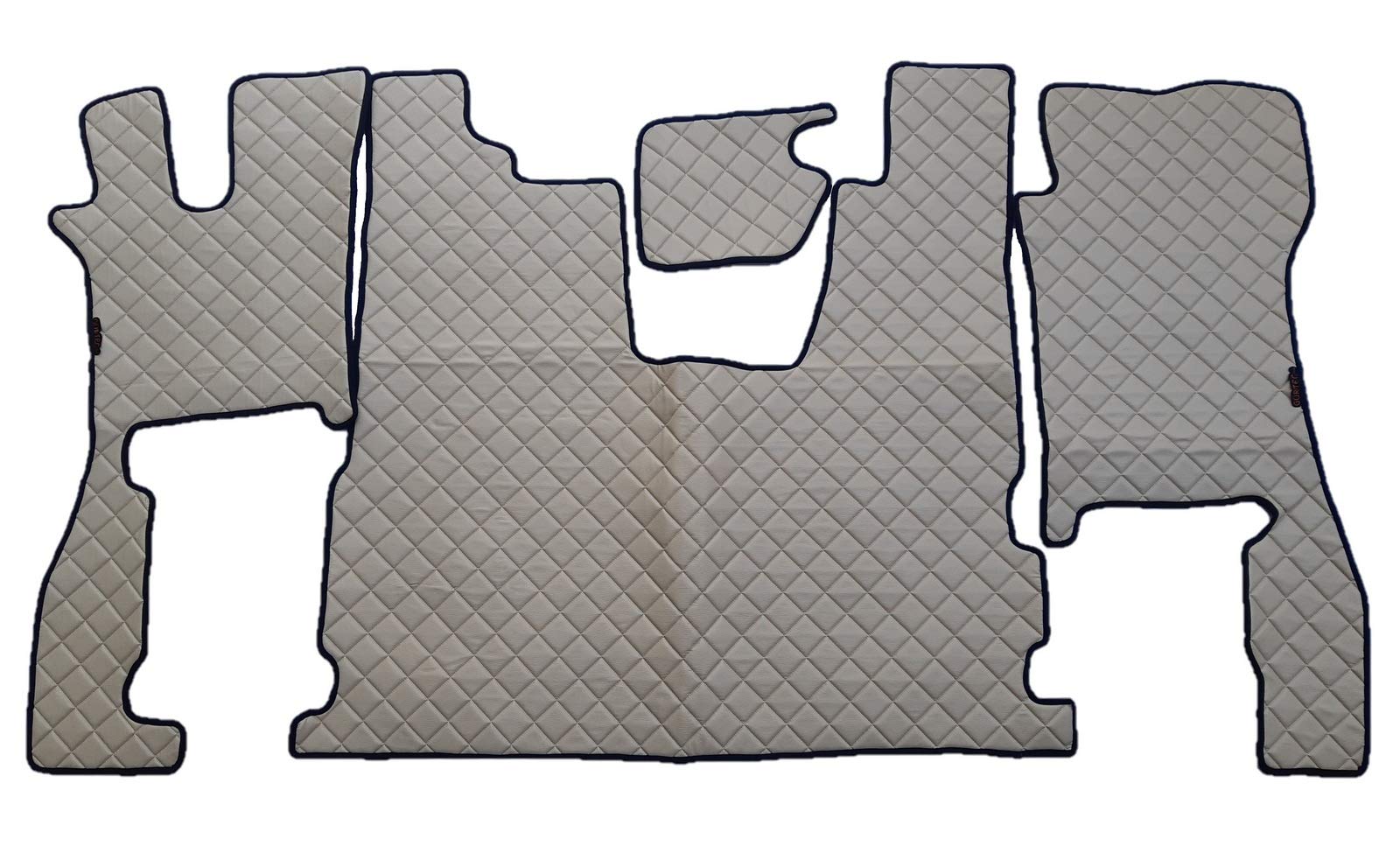 Alfombra Para Camión Scania S NextGen 2016+ - Cuero Ecológico Beige - 2 Piezas