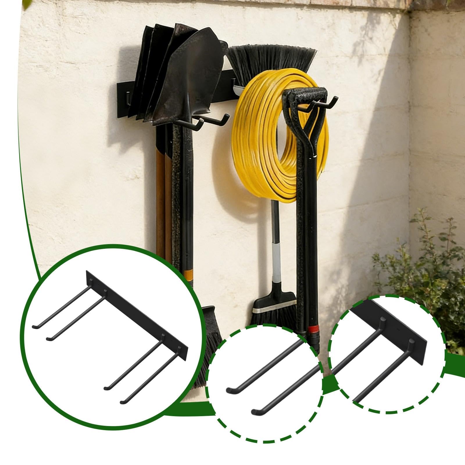 Générique Organisateur Métallique pour Outils de Jardin de Garage, pour Râteaux, Balais, Etc.