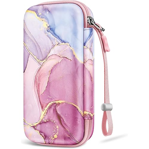 FINTIE Graphing Calculator Carrying Case for TI-84 Plus CE, Hard EVA Shockproof Protective Box for TI-83 Plus CE/Casio fx-9750GII (Glittering Marble)