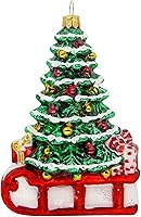 Vista 8 de Adornos de cristal soplado CDL de 3" en forma de perro para árbol de Navidad (3", Cocker Spaniel G03)