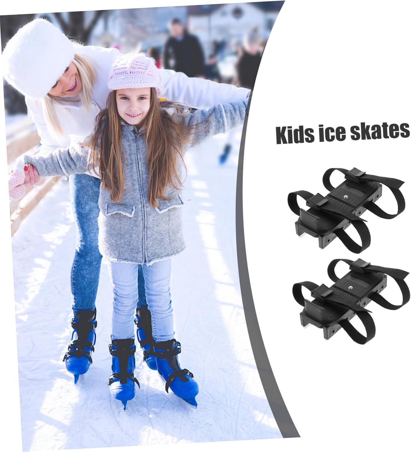 1 Pair Skating Aid Shoes Adjustable Ice Skates for Kids Ice Skates with Fastener Straps Ice Skating