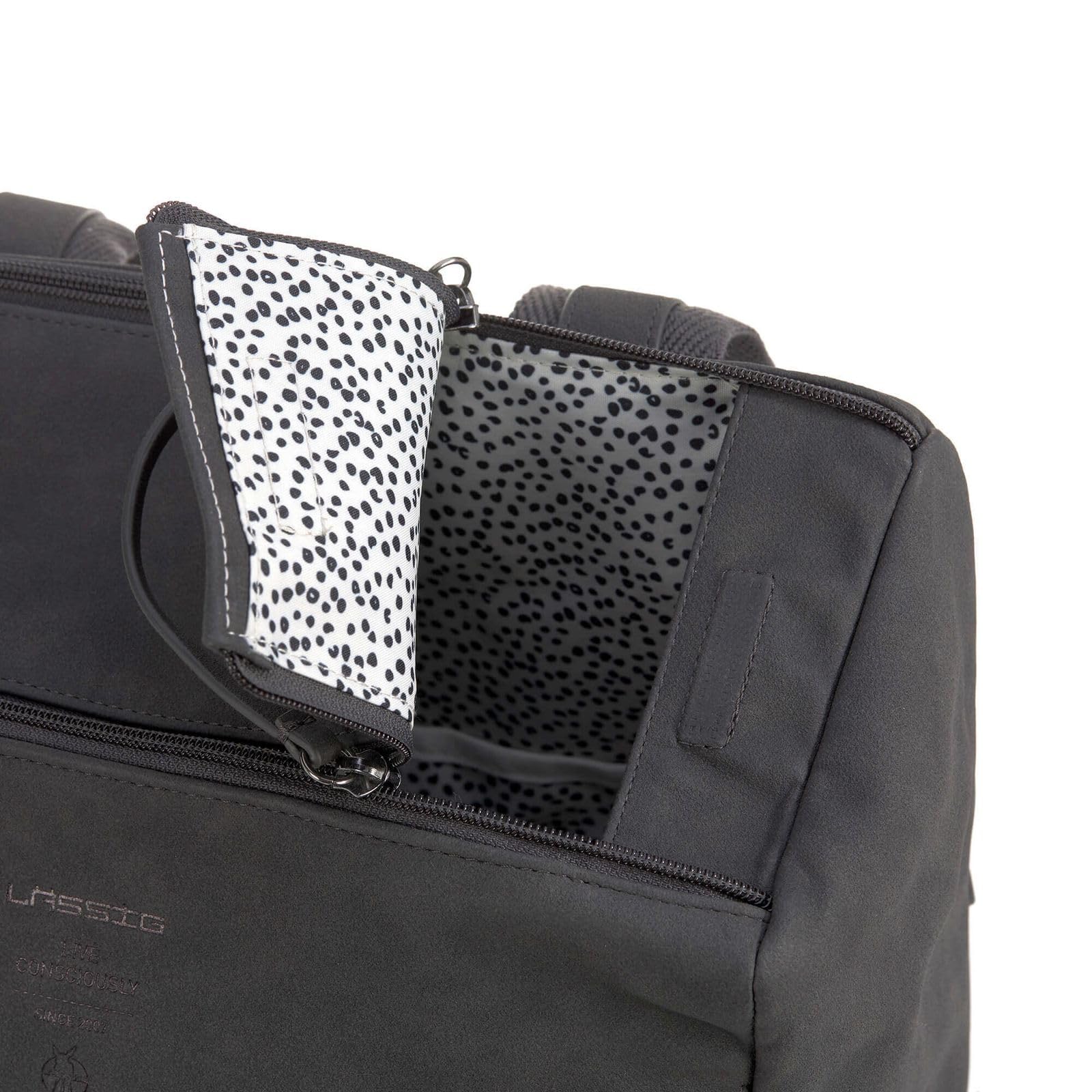 LÄSSIG Sac à dos pour changer le bébé/Tender Backpack anthracite