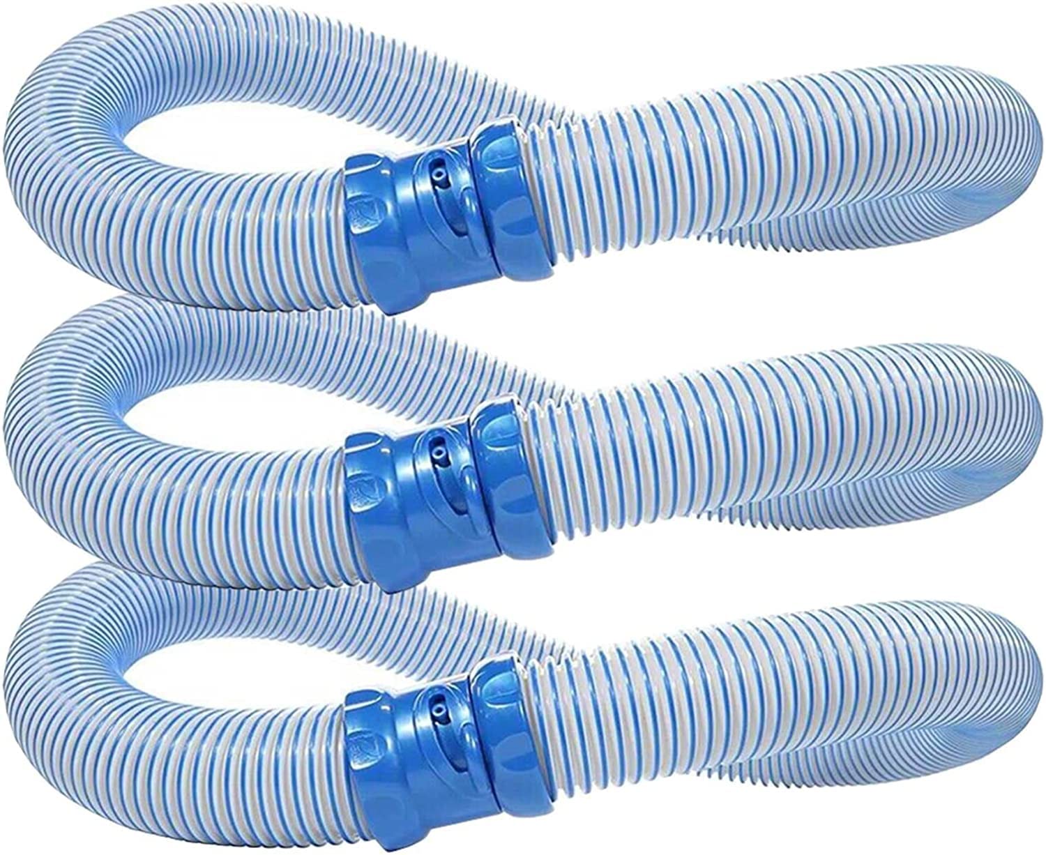 ZoneYan Kit di Ricambio per Tubo Flessibile Twist Lock, 1 m Tubi a Chiusura Twists Locks, Tubi Pulizia per Piscina, Tubos Twist Lock compatibile con Zodiac MX6 MX8 Pulitore della Piscina, Blu