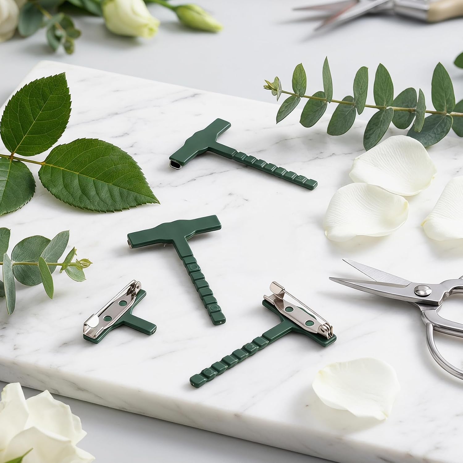 T-Shaped Boutonniere Pins, Boutonniere Clips for Flowers image 5