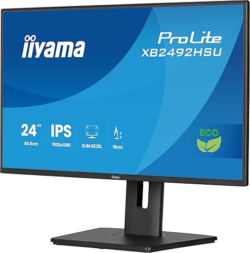 iiyama Prolite XB2492HSU-B1 60,5cm 23,8" IPS LED- Full-HD — galinė pusė
