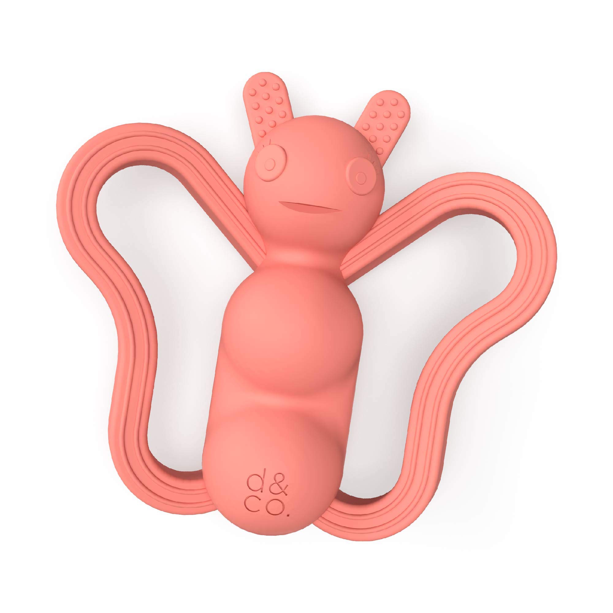 Doddle & Co. The Chew Butterfly Teether with Poppable Bubbles | Toddler Teething Fidget Toy for Baby | Enhaces Oral Fit & Easy to Hold & Grab | Helps in Development for New Born Babies | Pack of 1
