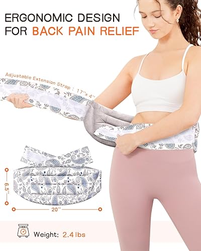 Miniatura 3 de Almohadilla térmica para microondas para espalda con calor húmedo, envoltura térmica extragrande para microondas, para lumbar, cintura, estómago