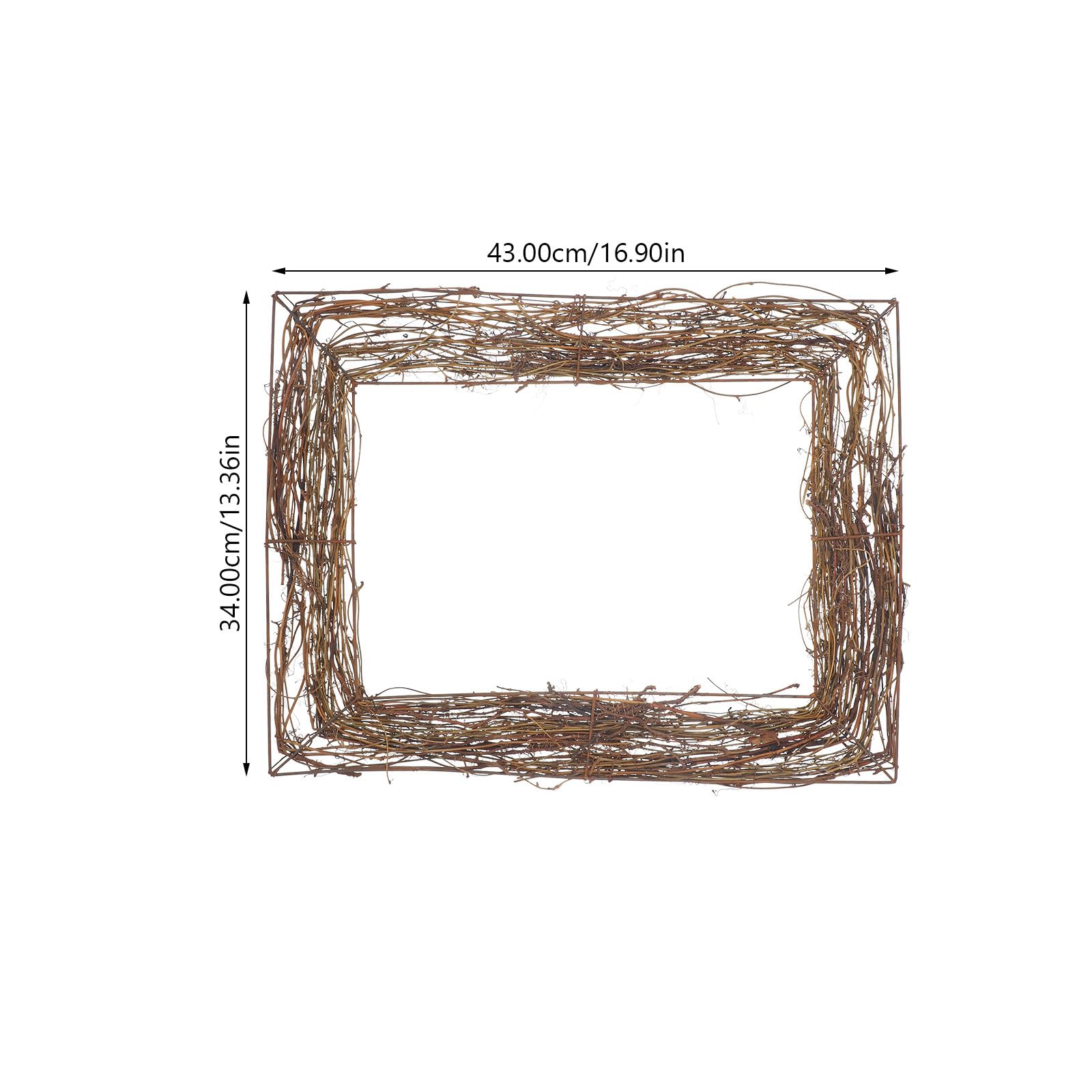 Garneck Ghirlanda in Rattan Intrecciato Naturale 2 Pezzi Base per Corona Decorativa Fai da Te in Cotone e Lino Marrone per Decorazioni Casa e Giardino