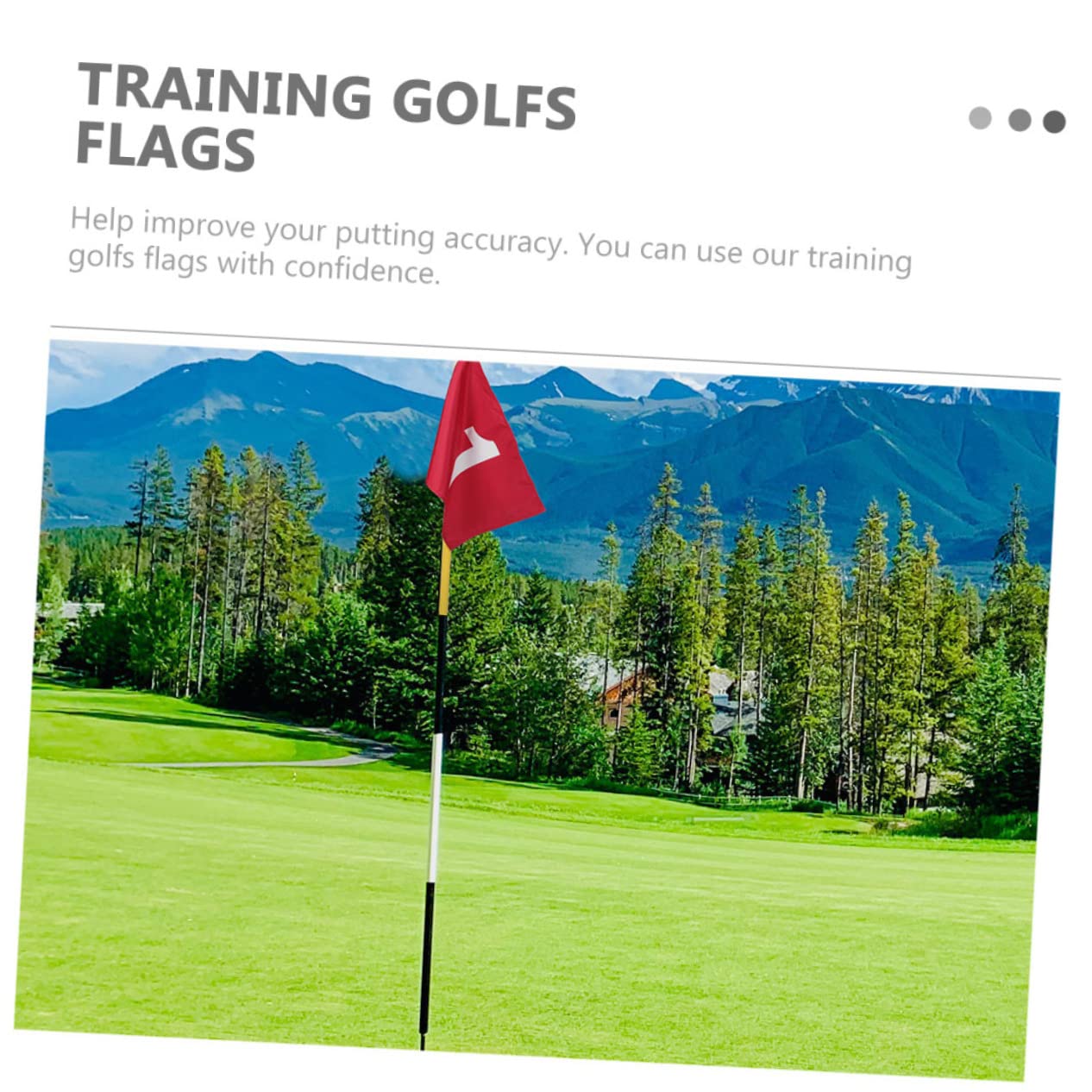 Garneck Verschleißfeste Golffahnen Trainingsgeräte Zubehör 4 Golf Flagge Fahrradzubehör Golfzubehör Golfflaggen Tragbarer Roter Nylonstift Innenausstattung Zielflagge Platzfahne Üben