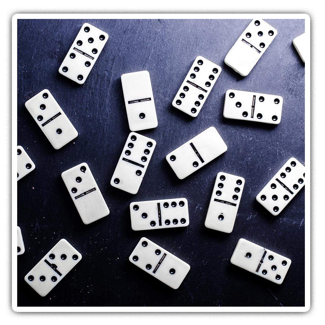 Square Stickers (Set of 2) 7.5cm - Dominoes Pub Game Domino Laptop Tablet Luggage Scrapbook #15941
