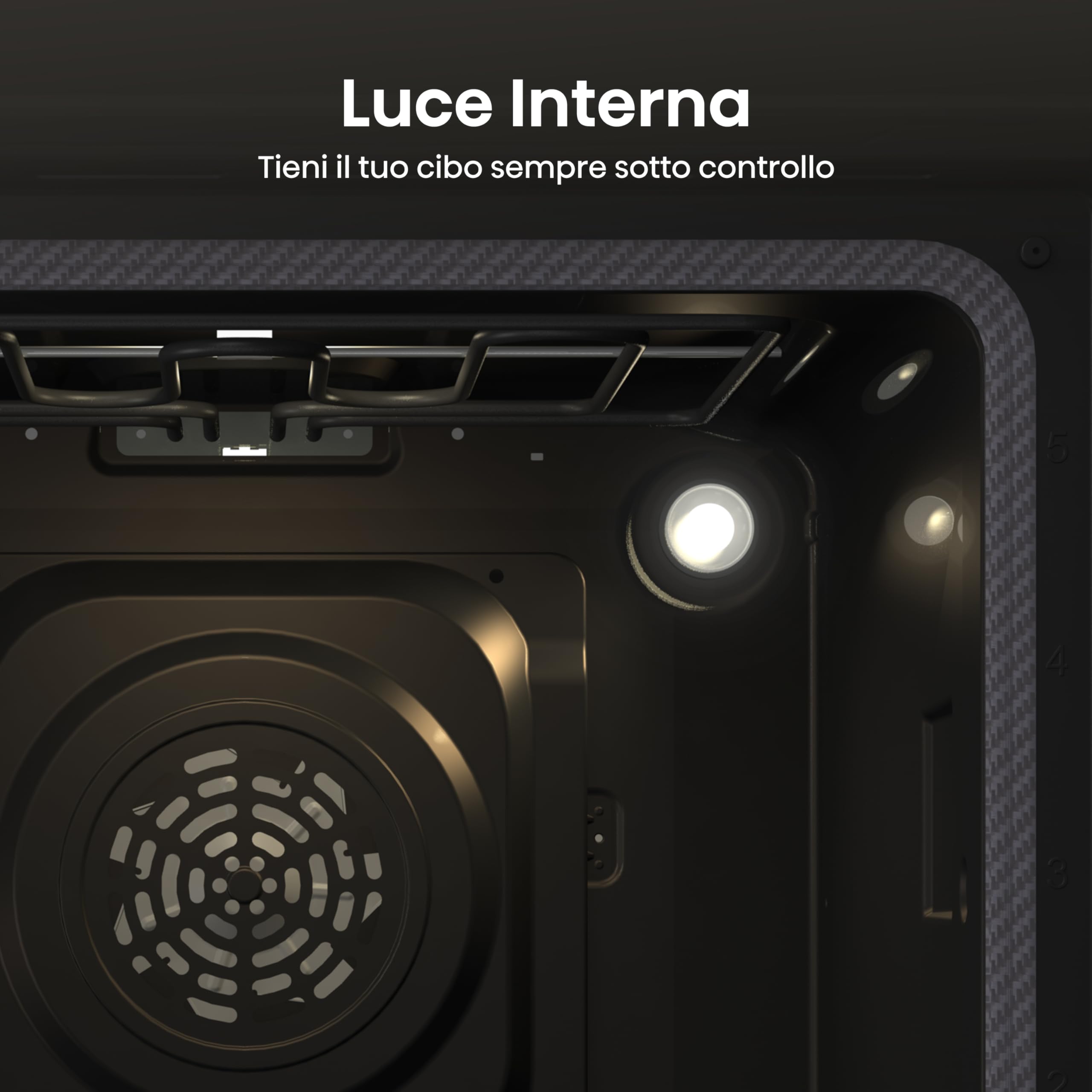 Hisense Forno Multifunzione 73 litri 60 cm Classe A Nero/Inox Guide telescopiche 7 funzioni 3 vetri