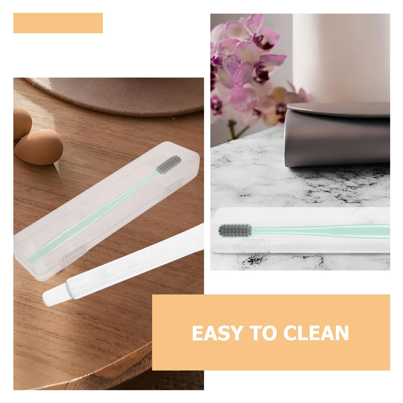 10 pezzi Scatola Trasparente Porta Spazzolino e Dentifricio Organizer Portatile Compatto Custodia Sigillata per Viaggio Campeggio e Uso Quotidiano