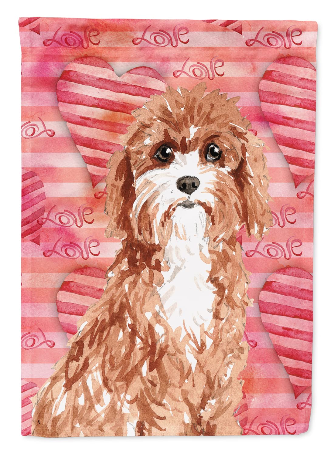 Cavapoo Flag Canvas Caroline's Treasures - Grand drapeau de maison multicolore
