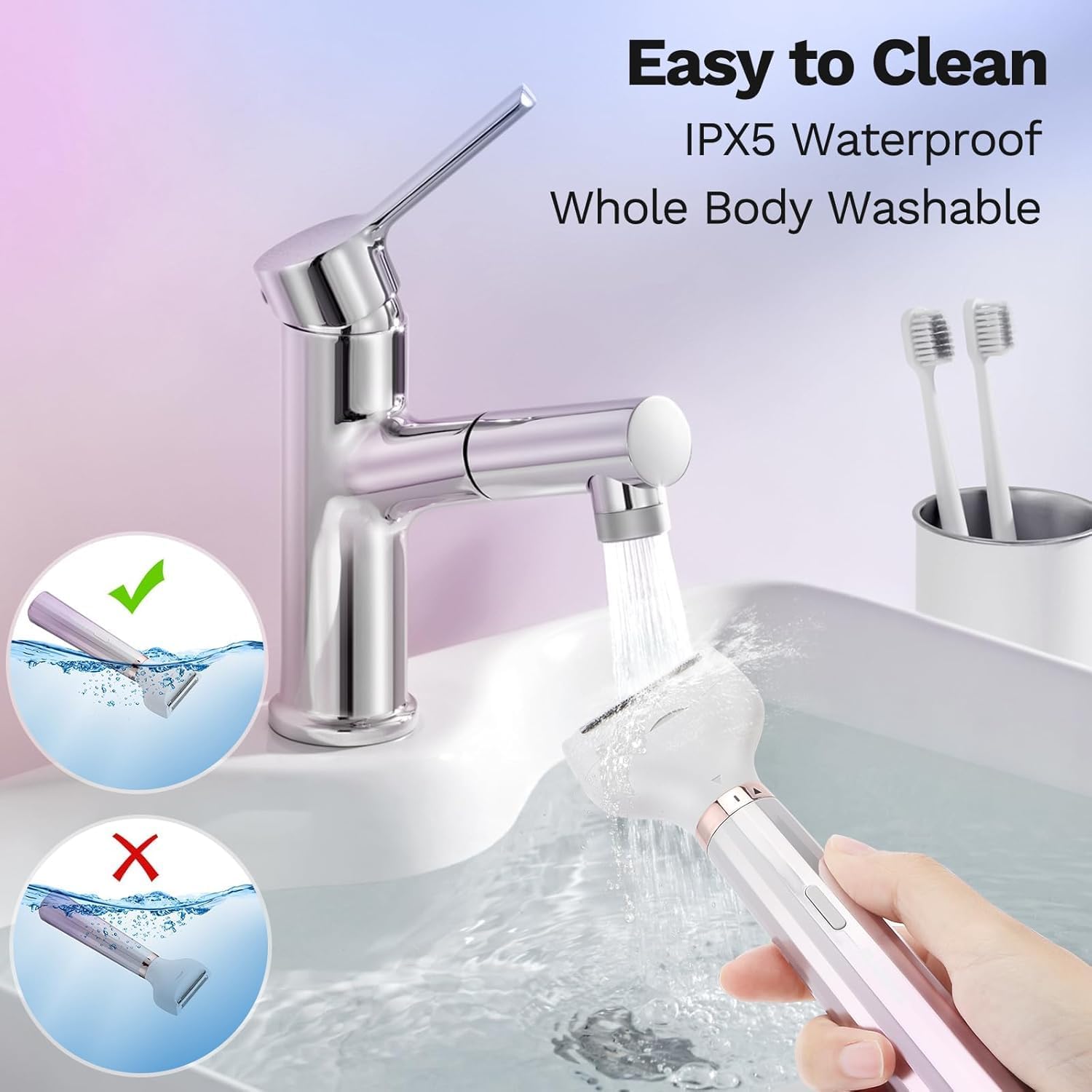 Electric Razor for Women 4 in 1 Rechargeable Electric Shaver for Lady Waterproof Portable & Skin-Friendly Painless Hair Trimmer