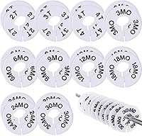 Vista 4 de Blulu Paquete de 10 divisores de tamaño de percheros redondos para ropa