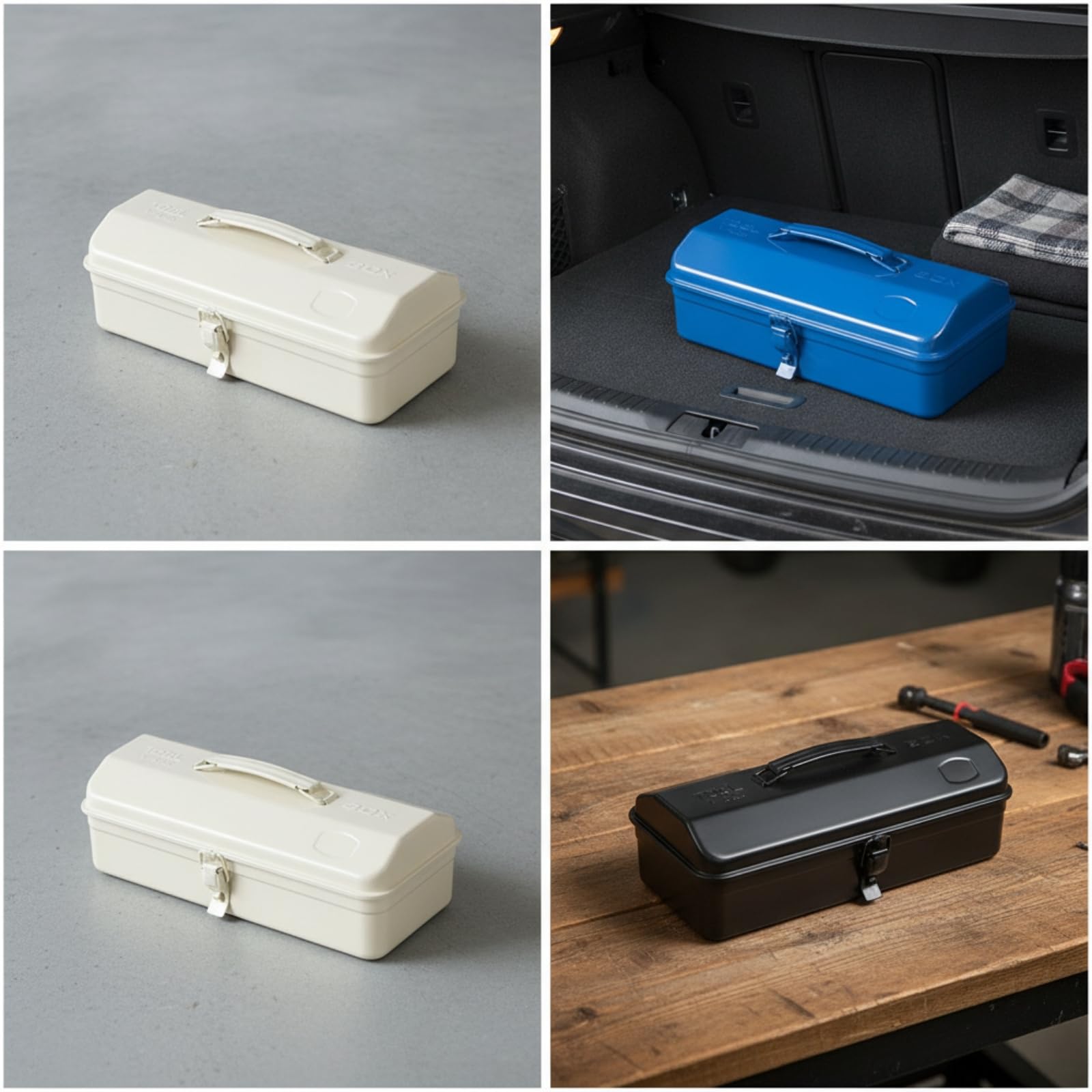 Caja Herramientas con Tapa Espaciosa | Caja Herramientas con asa reforzada, Resisn, para Reparaciones Domésticas,