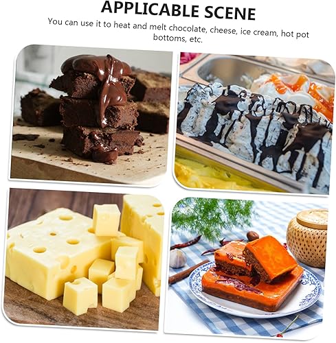 Miniatura 5 de 1 Unidades de Olla de Chocolate Queso Melting Pot Fondue Chocolate Queso Placa Mantequilla Fondue Queso Fondue Camping Bowl Herramientas Eléctricas