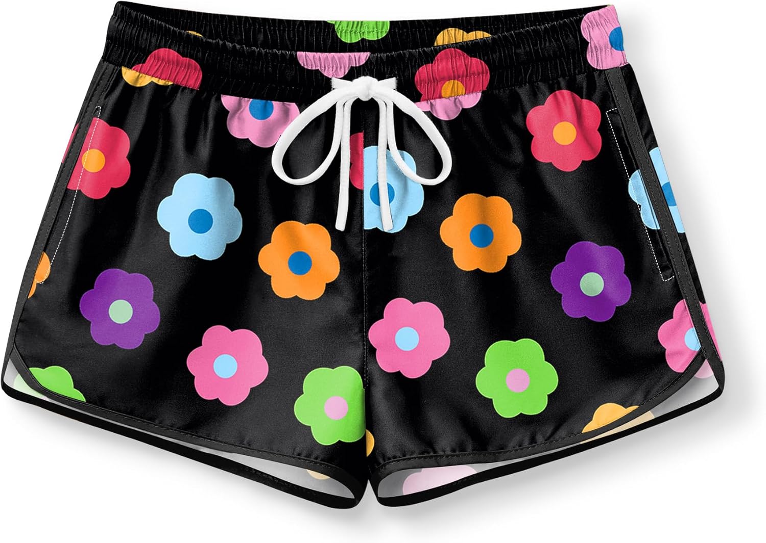 BesserBay Girls Summer Beach Swim Shorts Quick Dry Elastic Waist Swim Trunks with Pockets 5-14 Years