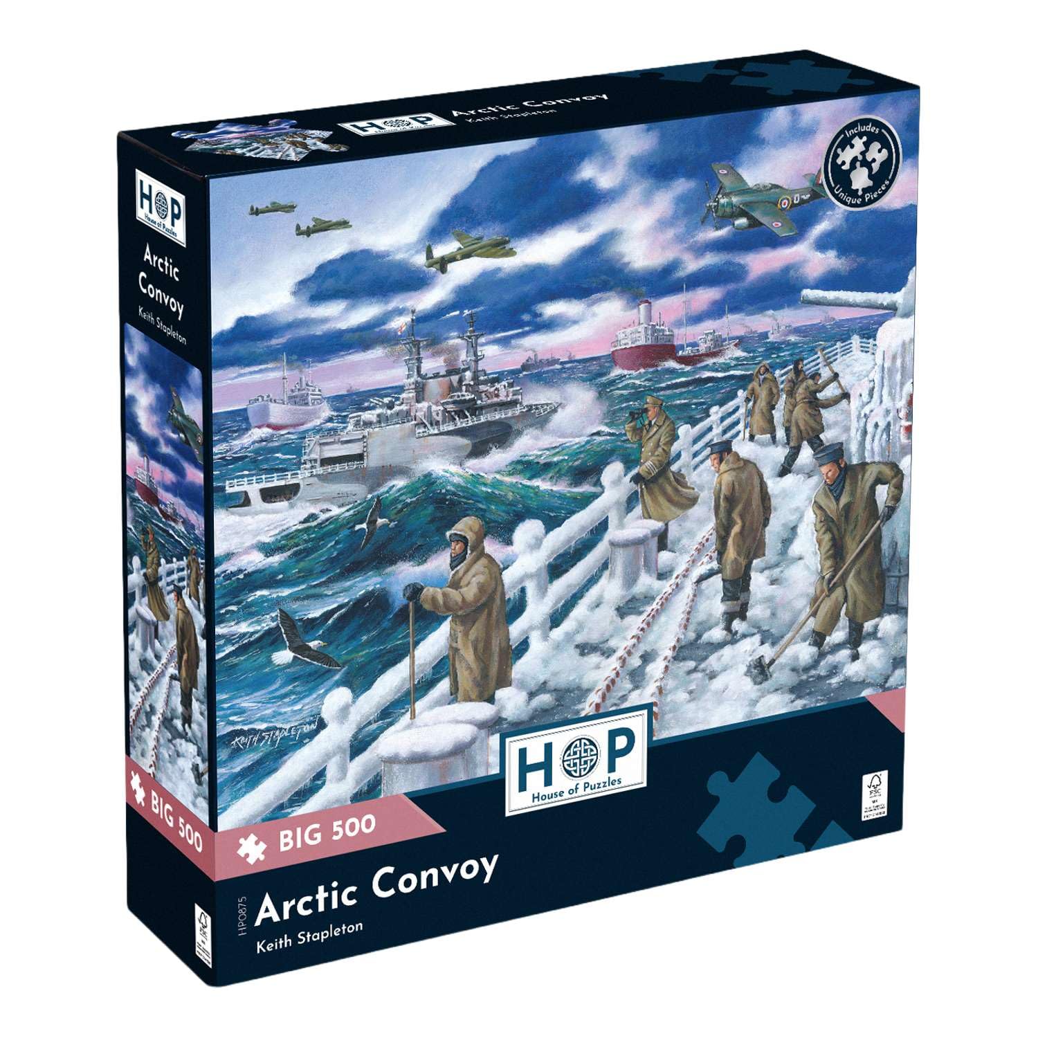 The House of Puzzles Arctic Convoy BIG 500 Puzzle | Large Piece War Jigsaw