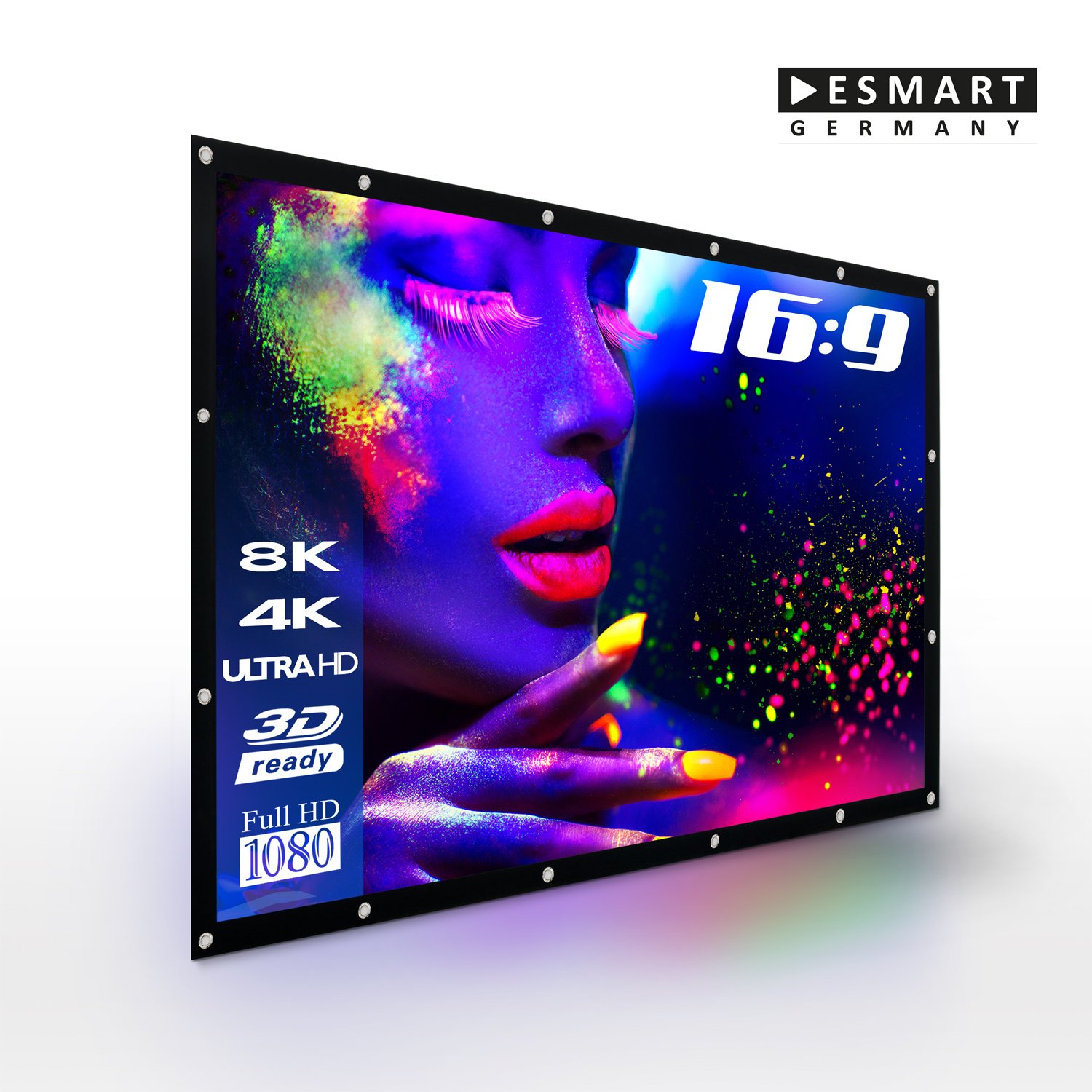 ESMART Expert XTS Tension Screen 221 x 125cm (100) 16:9 | Remote Control | Home Cinema Electric Projector Projection Screen Motor Tension Screen LCD LED
