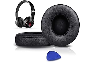 SoloWIT Black Replacement Earpads for Beats Solo 2 and Solo 3 Wireless Headphones